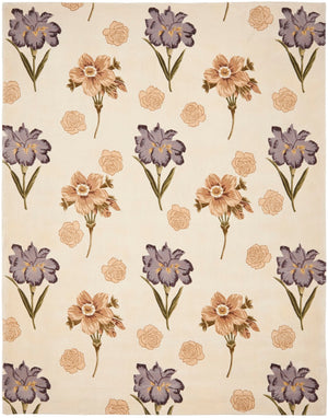 Safavieh Mandarin Wool Pile Area Rug - Elegant Floral Design For Timeless Home Comfort And Sophistication Ivory Wool Pile Md405a-10