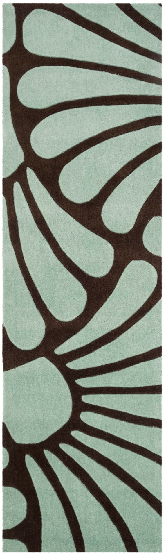 Safavieh Modern Art Area Rug - Hand-tufted Polyester Elegance With Floral Motifs For Cozy Home Décor Brown ,Blue Polyester Mda613a-7r
