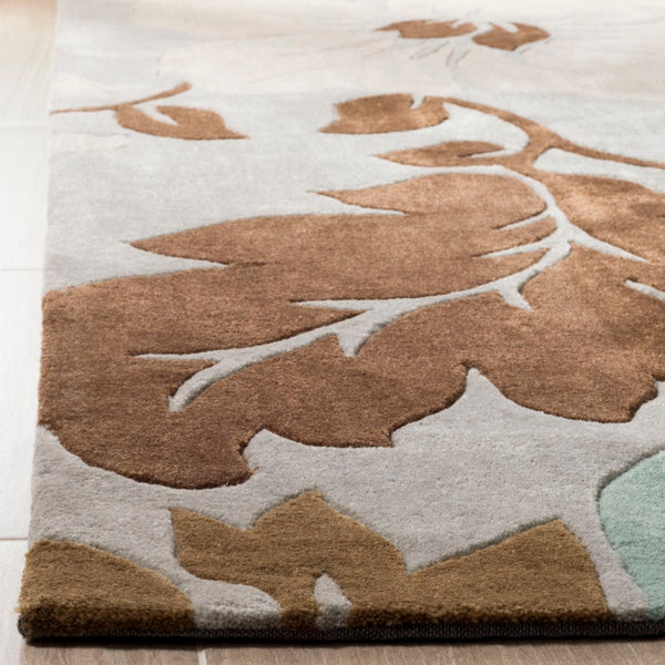 Safavieh Modern Art Area Rug - Hand-tufted Floral Design In Luxurious Polyester For Elegant Home Decor Ivory ,Multi Polyester Mda616a-4