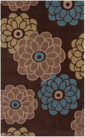 Safavieh Modern Artful Floral Area Rug - Hand-tufted Luxury For Stylish Living Spaces & Timeless Elegance Brown ,Multi Polyester Mda620b-7sq