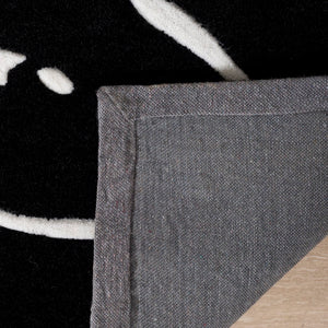 Safavieh Modern Art Hand-tufted Area Rug – Luxurious Softness, Durable Design, Unique Floral Pattern For Elegance Black ,Ivory Polyester Mda621b-7sq