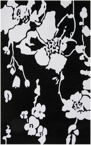 Safavieh Modern Art Hand-tufted Area Rug – Luxurious Softness, Durable Design, Unique Floral Pattern For Elegance Black ,Ivory Polyester Mda621b-7sq