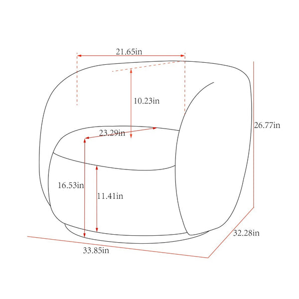 Pasargad Home Allure Modern Swivel Barrel Chair - Elegant Grey Design With Artisan Craftsmanship Grey Poly Fabric Pzw-991