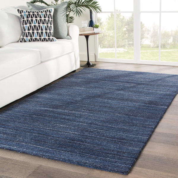 Jaipur Living Jaipur Living Vassa Hand Loomed Wool Viscose Indigo Rug for Transitional Rooms 5' x 8' RUG140287
