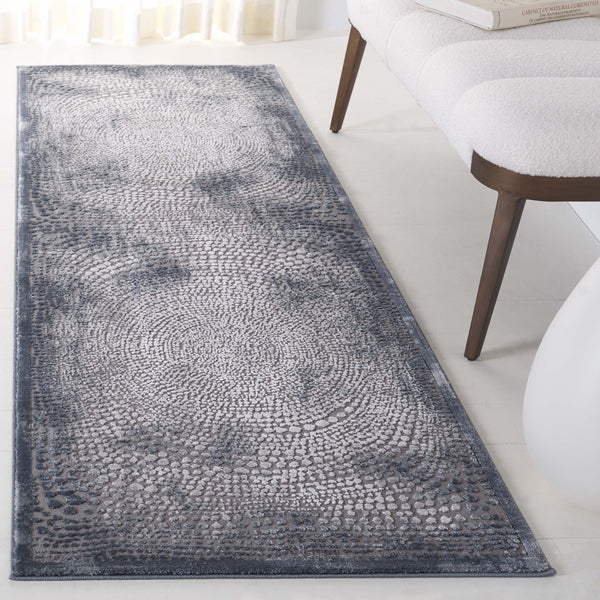Safavieh Meadow Modern Turkish Area Rug - Luxurious Grey And Ivory Design For Sophisticated Living Spaces Blue ,Ivory Polyester Mdw333n-9