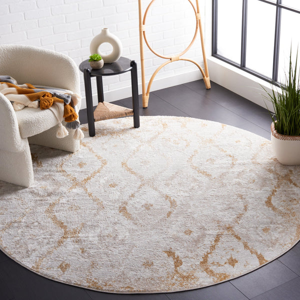 Safavieh Meadow Elegant Area Rug In Luxurious Ivory And Gold With Intricate Patterns For Timeless Decor Ivory ,Gold 45% Polyproylene,40% Jute,15% Polyester Mdw527a-7r