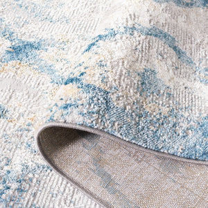 Safavieh Meadow Elegant Area Rug In Luxurious Ivory And Gold With Intricate Patterns For Timeless Decor Grey ,Blue Gold 45% Polyproylene,40% Jute,15% Polyester Mdw527f-28