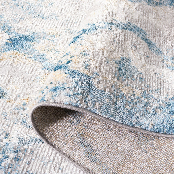 Safavieh Meadow Elegant Area Rug In Luxurious Ivory And Gold With Intricate Patterns For Timeless Decor Grey ,Blue Gold 45% Polyproylene,40% Jute,15% Polyester Mdw527f-28