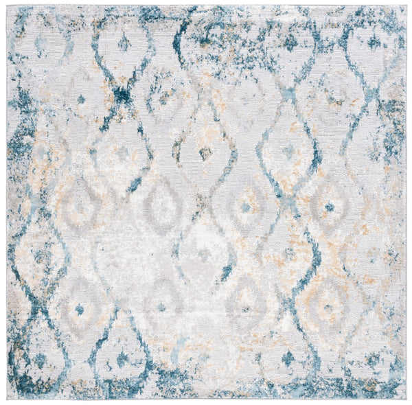 Safavieh Meadow Elegant Area Rug In Luxurious Ivory And Gold With Intricate Patterns For Timeless Decor Grey ,Blue Gold 45% Polyproylene,40% Jute,15% Polyester Mdw527f-28