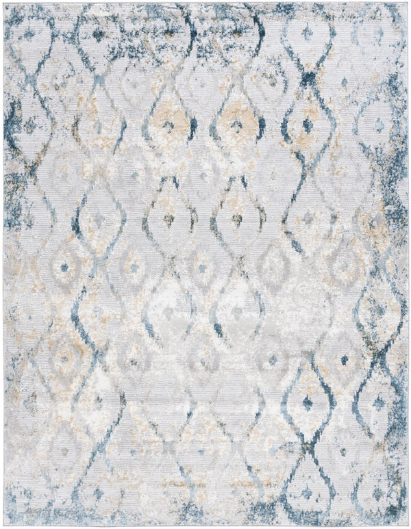 Safavieh Meadow Elegant Area Rug In Luxurious Ivory And Gold With Intricate Patterns For Timeless Decor Grey ,Blue Gold 45% Polyproylene,40% Jute,15% Polyester Mdw527f-28