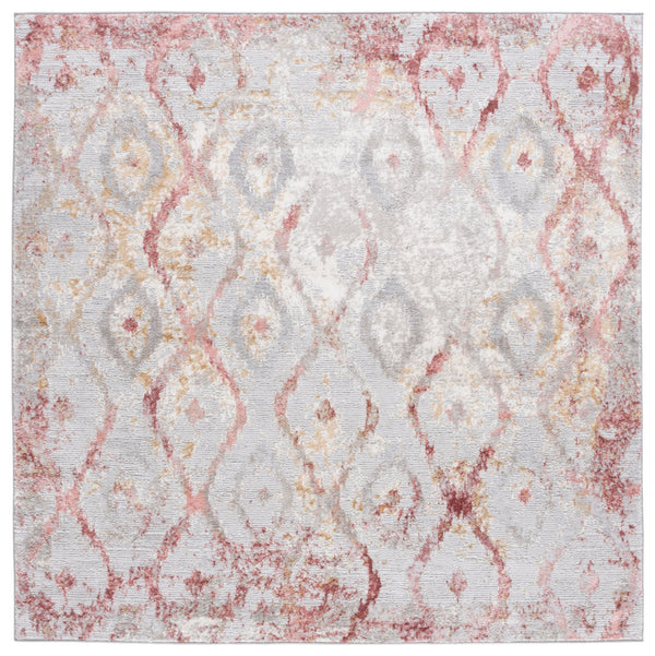 Safavieh Meadow Elegant Area Rug In Luxurious Ivory And Gold With Intricate Patterns For Timeless Decor Grey ,Pink 45% Polyproylene,40% Jute,15% Polyester Mdw527g-7r