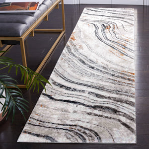 Safavieh Meadow Exquisite Round Area Rug With Marble-inspired Design For Modern Home Elegance And Comfort Light Grey ,Black 45% Polyproylene,40% Jute,15% Polyester Mdw548f-7r