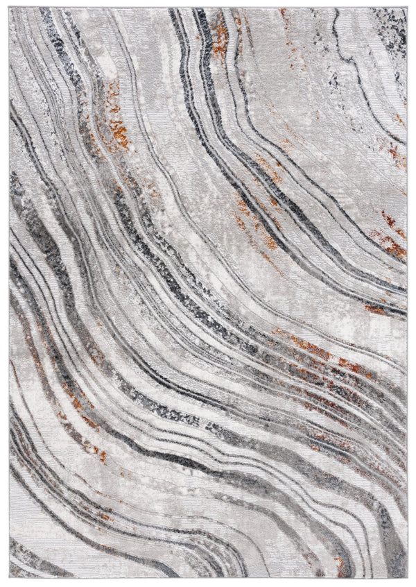 Safavieh Meadow Exquisite Round Area Rug With Marble-inspired Design For Modern Home Elegance And Comfort Light Grey ,Black 45% Polyproylene,40% Jute,15% Polyester Mdw548f-7r