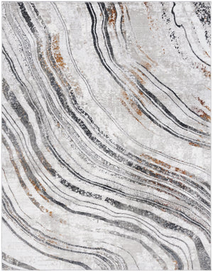 Safavieh Meadow Exquisite Round Area Rug With Marble-inspired Design For Modern Home Elegance And Comfort Light Grey ,Black 45% Polyproylene,40% Jute,15% Polyester Mdw548f-7r