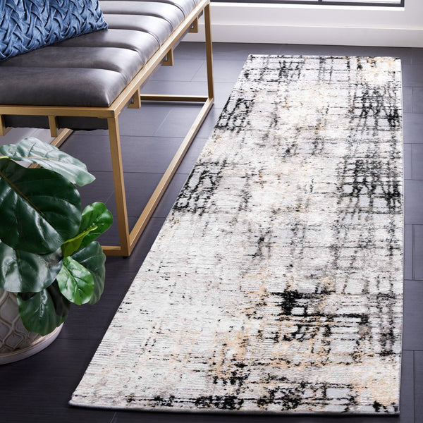 Safavieh Meadow Luxurious Abstract Area Rug In Light Grey And Gold - Modern Elegance For Any Room Light Grey ,Black 45% Polyproylene,40% Jute,15% Polyester Mdw550g-28