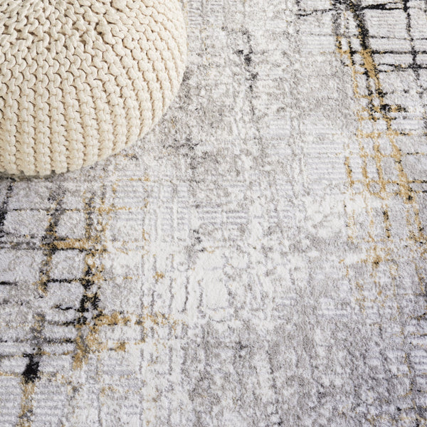 Safavieh Meadow Luxurious Abstract Area Rug In Light Grey And Gold - Modern Elegance For Any Room Light Grey ,Black 45% Polyproylene,40% Jute,15% Polyester Mdw550g-28