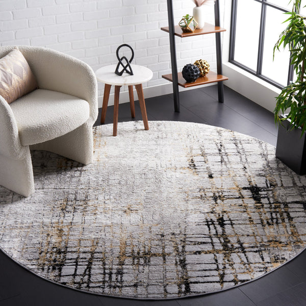 Safavieh Meadow Luxurious Abstract Area Rug In Light Grey And Gold - Modern Elegance For Any Room Light Grey ,Black 45% Polyproylene,40% Jute,15% Polyester Mdw550g-28