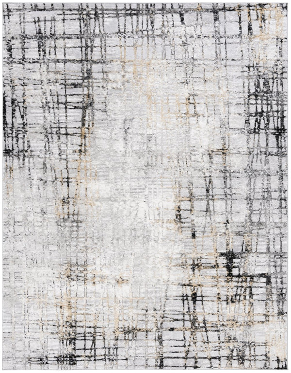 Safavieh Meadow Luxurious Abstract Area Rug In Light Grey And Gold - Modern Elegance For Any Room Light Grey ,Black 45% Polyproylene,40% Jute,15% Polyester Mdw550g-28