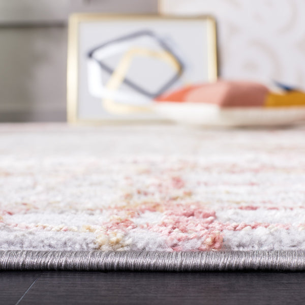 Safavieh Meadow Luxurious Abstract Area Rug In Light Grey And Gold - Modern Elegance For Any Room Light Grey ,Pink 45% Polyproylene,40% Jute,15% Polyester Mdw550h-7sq