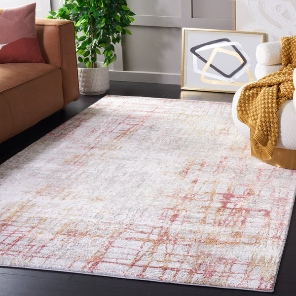 Safavieh Meadow Luxurious Abstract Area Rug In Light Grey And Gold - Modern Elegance For Any Room Light Grey ,Pink 45% Polyproylene,40% Jute,15% Polyester Mdw550h-7sq
