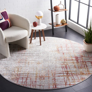 Safavieh Meadow Luxurious Abstract Area Rug In Light Grey And Gold - Modern Elegance For Any Room Light Grey ,Pink 45% Polyproylene,40% Jute,15% Polyester Mdw550h-7sq