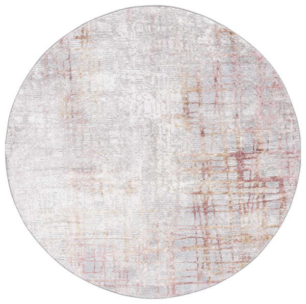 Safavieh Meadow Luxurious Abstract Area Rug In Light Grey And Gold - Modern Elegance For Any Room Light Grey ,Pink 45% Polyproylene,40% Jute,15% Polyester Mdw550h-7sq