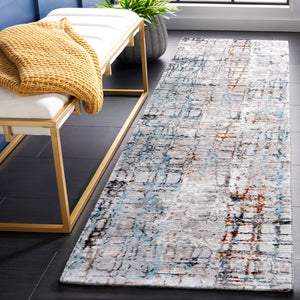 Safavieh Meadow Luxurious Abstract Area Rug In Light Grey And Gold - Modern Elegance For Any Room Grey ,Blue 45% Polyproylene,40% Jute,15% Polyester Mdw550k-5