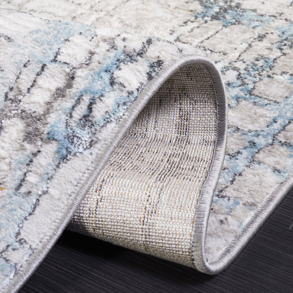 Safavieh Meadow Luxurious Abstract Area Rug In Light Grey And Gold - Modern Elegance For Any Room Grey ,Blue 45% Polyproylene,40% Jute,15% Polyester Mdw550k-5