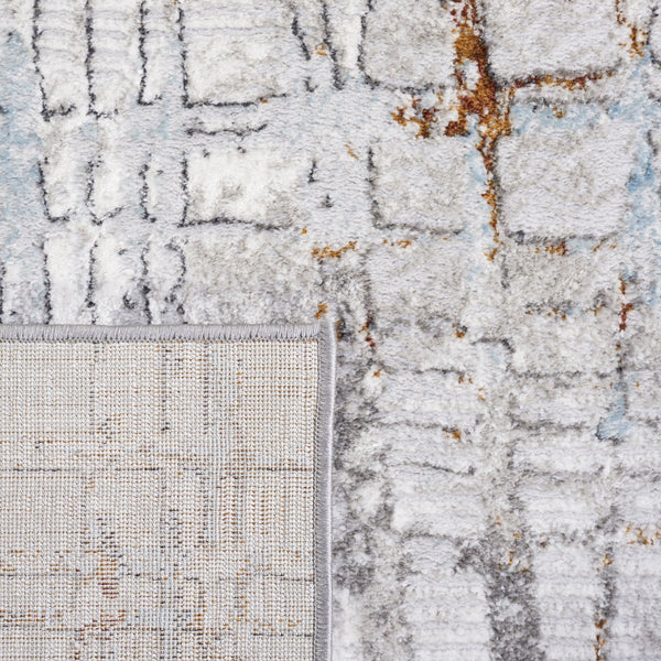 Safavieh Meadow Luxurious Abstract Area Rug In Light Grey And Gold - Modern Elegance For Any Room Grey ,Blue 45% Polyproylene,40% Jute,15% Polyester Mdw550k-5