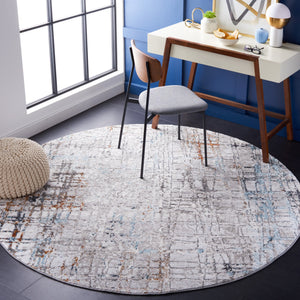Safavieh Meadow Luxurious Abstract Area Rug In Light Grey And Gold - Modern Elegance For Any Room Grey ,Blue 45% Polyproylene,40% Jute,15% Polyester Mdw550k-5