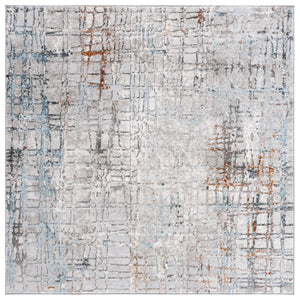 Safavieh Meadow Luxurious Abstract Area Rug In Light Grey And Gold - Modern Elegance For Any Room Grey ,Blue 45% Polyproylene,40% Jute,15% Polyester Mdw550k-5