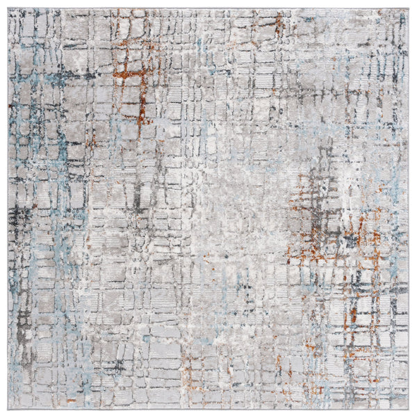 Safavieh Meadow Luxurious Abstract Area Rug In Light Grey And Gold - Modern Elegance For Any Room Grey ,Blue 45% Polyproylene,40% Jute,15% Polyester Mdw550k-5