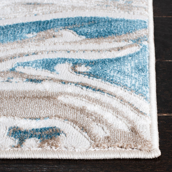 Safavieh Meadow 553 Power Loomed  Rug Beige / Blue MDW553B-1115
