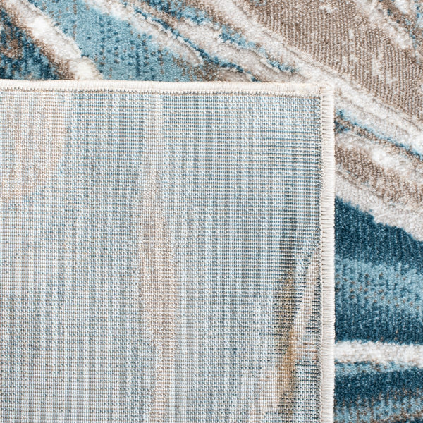 Safavieh Meadow 553 Power Loomed 75% Polypropylene, 15% Polyester, 40% Jute Rug Beige / Blue MDW553B-221