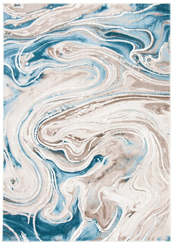 Safavieh Meadow 553 Power Loomed  Rug Beige / Blue MDW553B-1115