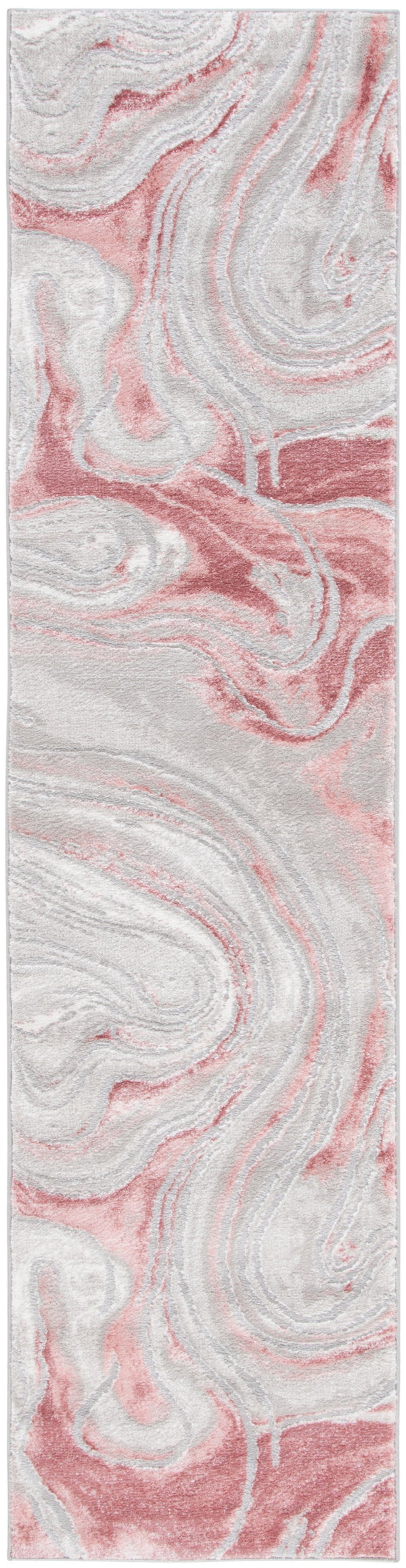 Safavieh Meadow Modern Area Rug With Elegant Marble Pattern - Soft Touch, Durable, Eco-friendly Design Light Grey ,Pink 45% Polypropylene,15% Polyester,40% Jute Mdw553g-8