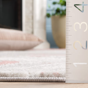 Safavieh Meadow Modern Area Rug With Elegant Marble Pattern - Soft Touch, Durable, Eco-friendly Design Light Grey ,Pink 45% Polypropylene,15% Polyester,40% Jute Mdw553g-8