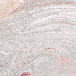 Safavieh Meadow Modern Area Rug With Elegant Marble Pattern - Soft Touch, Durable, Eco-friendly Design Light Grey ,Pink 45% Polypropylene,15% Polyester,40% Jute Mdw553g-8