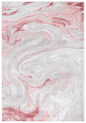 Safavieh Meadow Modern Area Rug With Elegant Marble Pattern - Soft Touch, Durable, Eco-friendly Design Light Grey ,Pink 45% Polypropylene,15% Polyester,40% Jute Mdw553g-8