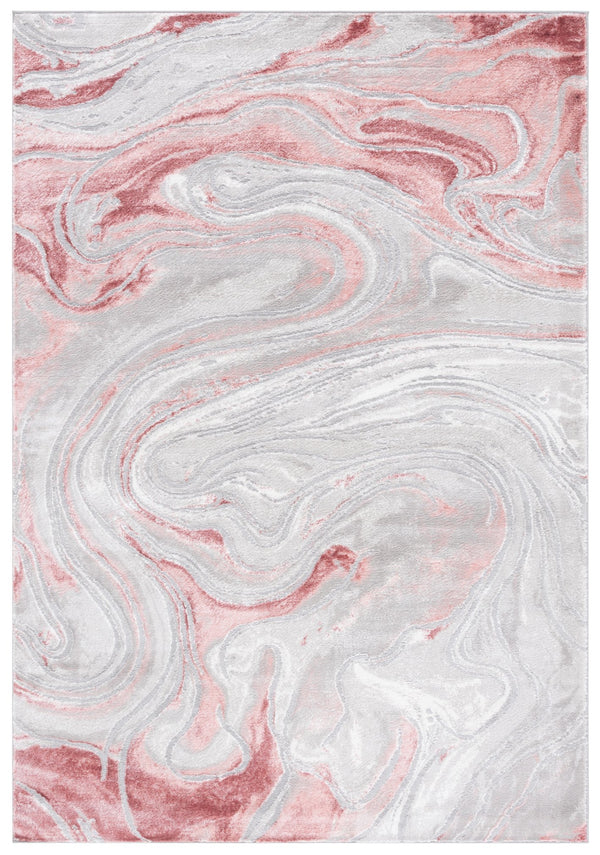 Safavieh Meadow Modern Area Rug With Elegant Marble Pattern - Soft Touch, Durable, Eco-friendly Design Light Grey ,Pink 45% Polypropylene,15% Polyester,40% Jute Mdw553g-8