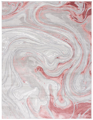 Safavieh Meadow Modern Area Rug With Elegant Marble Pattern - Soft Touch, Durable, Eco-friendly Design Light Grey ,Pink 45% Polypropylene,15% Polyester,40% Jute Mdw553g-8