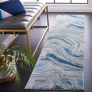 Safavieh Meadow Exquisite Area Rug - Modern Abstract Design In Serene Blue And Grey Hues For Timeless Comfort Blue ,Grey 45% Polyproylene,40% Jute,15% Polyester Mdw564n-10