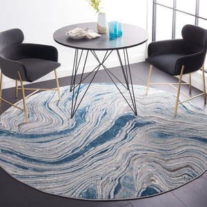 Safavieh Meadow Exquisite Area Rug - Modern Abstract Design In Serene Blue And Grey Hues For Timeless Comfort Blue ,Grey 45% Polyproylene,40% Jute,15% Polyester Mdw564n-10