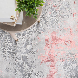 Safavieh Meadow 573 Power Loomed  Rug Light Grey / Pink MDW573G-1115