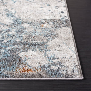 Safavieh Meadow Exquisite Modern Area Rug - Contemporary Power-loomed Design With Silver And Blue Tones Grey ,Blue 45% Polyproylene,40% Jute,15% Polyester Mdw577f-5