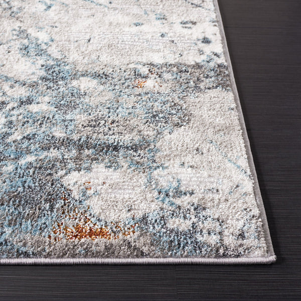 Safavieh Meadow Exquisite Modern Area Rug - Contemporary Power-loomed Design With Silver And Blue Tones Grey ,Blue 45% Polyproylene,40% Jute,15% Polyester Mdw577f-5