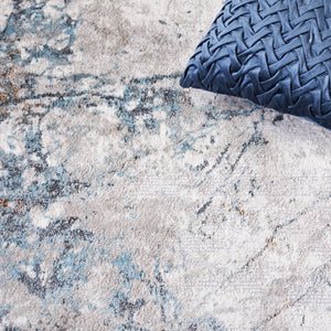 Safavieh Meadow Exquisite Modern Area Rug - Contemporary Power-loomed Design With Silver And Blue Tones Grey ,Blue 45% Polyproylene,40% Jute,15% Polyester Mdw577f-5