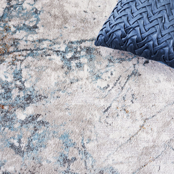 Safavieh Meadow Exquisite Modern Area Rug - Contemporary Power-loomed Design With Silver And Blue Tones Grey ,Blue 45% Polyproylene,40% Jute,15% Polyester Mdw577f-5