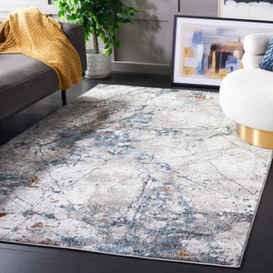 Safavieh Meadow Exquisite Modern Area Rug - Contemporary Power-loomed Design With Silver And Blue Tones Grey ,Blue 45% Polyproylene,40% Jute,15% Polyester Mdw577f-5