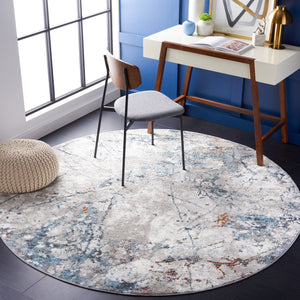 Safavieh Meadow Exquisite Modern Area Rug - Contemporary Power-loomed Design With Silver And Blue Tones Grey ,Blue 45% Polyproylene,40% Jute,15% Polyester Mdw577f-5